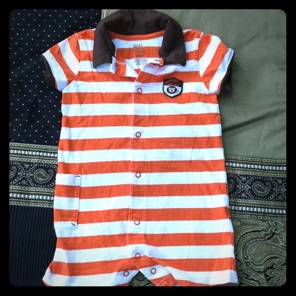 Carters Orange and Brown onepiece size 24 months